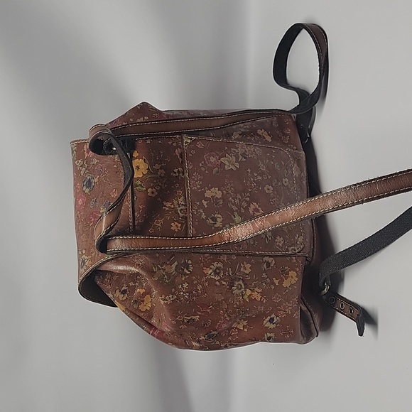 Patricia Nash Leather Floral BackPack/Handbag/Satchel - Picture 5 of 12